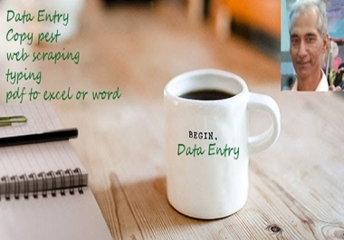 I provide data entry service to customers