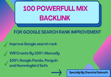 100 Powerful Mix Backlink Service To Increase Website Ranking