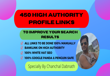 450 Authority Profile Backlinks from DA50-DA100