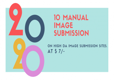 Manual 10 Image Submission On High DA Image Submission Sites.