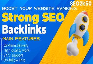 PUSH Your Website on Google First Page With Multi-Tiered provide Manual Strong SEO Backlinks.
