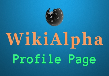 Create Wikipedia alternative - WikiAlpha profile page