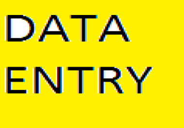 I will do eny kind of data entry job