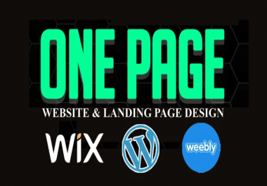 I will design vintage,  minimalist,  modern one page website or landing