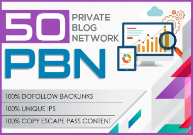 Build 50 High metrics PBN posts Cotextual Backlinks