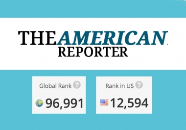 guest post on popular google news USA approved site theamericanreporter DA 55