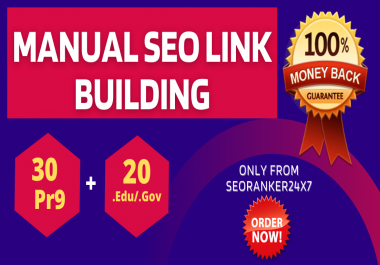 I will Provide 30 Pr9 + 20 Edu/Gov Exclusive SEO Backlinks - Increace your google rank