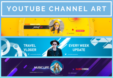 I will design Youtube Cover image for your business
