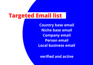 I will scrape any niche base email list for your business