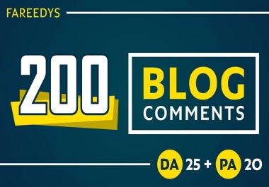 Do 200 DOFOLLOW BLOGCOMMENTS with HIGH DA PA
