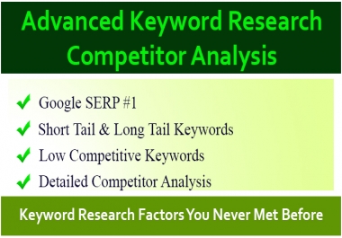 SEO keyword research and advanced competitor analysis