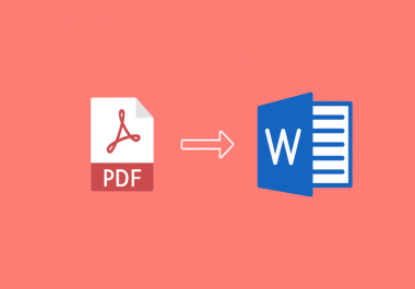 I will convert your pdf to word quickly