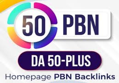 I will build 50 permanent homepage PBN backlinks with high DA