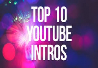 will create 10 youtube intro videos with free commercial license