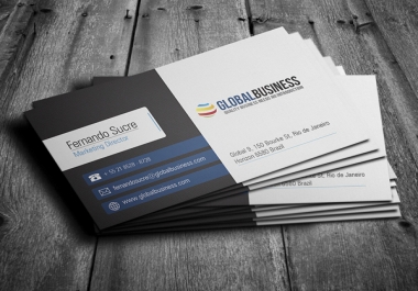 Design Professional Double Sided Business Cards with PSD Source in 24 Hours