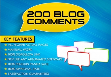 I will submit 200 blog comment on high da pa backlinks