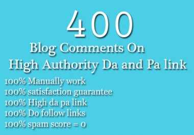 400 SEO blog comments backlinks