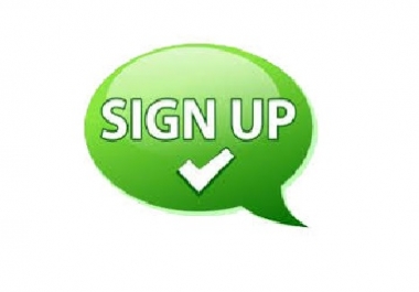 Get you 10 one time Unique Sign Ups from USA