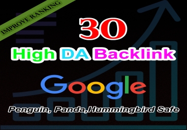 I will build 30 high da backlinks for you