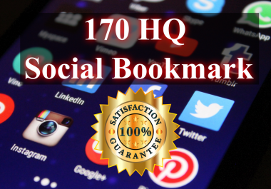 We will create high quality 170 social bookmarks SEO backlinks for google ranking