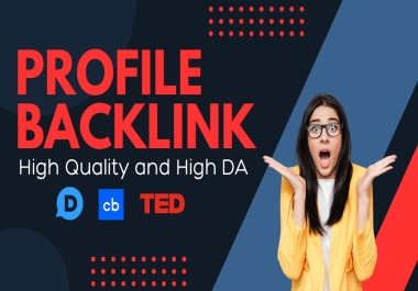I will create 100 high quality authority profile backlinks