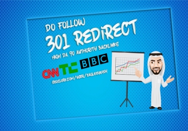 Dofollow 301 redirect high da 90 authority backlink From Cnn,  Nytime,  BBC,  techcrunch, wired
