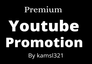 I will do high quality YouTube promotion