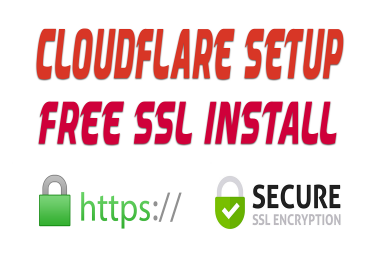 I will do cloudflare setup,  free cloudflare ssl certificate install and problem fix