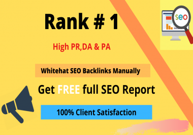 I will build 99 high quality Whitehat SEO backlinks manually