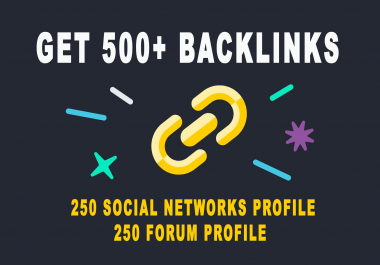 Provide 500 Social Network Profile Backlinks from High authority websites,  Best for your seo