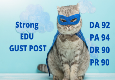 DA 92 Strong Edu guest post index within 1 days
