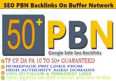 DA 35+ PA 35+ PR 5-9 Web2.0 50 Pbn Backlink in 100 dofollow in unique site