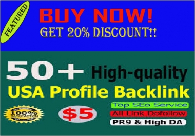 Manually Create 50 pr9 da profile backlinks