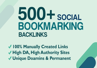 I will create social bookmarking submissions with high da backlinks
