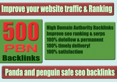 Premium 500+ WEB 2.0 PBN Backlink with Permanent Dofollow & High DA PA TF CF