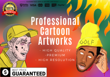 I will create a professional cartoon drawing of any choice