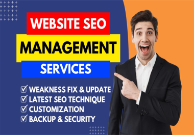 I will do professional website SEO management and expansive website manager services