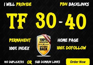 I will Provide you 5 High TF 30-40 PBN links