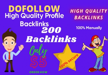 Create 200 HQ Profile Backlinks Manually For website Seo
