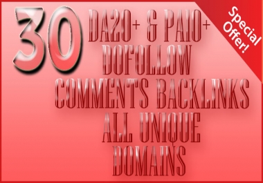30 high da pa dofollow comment backlinks manually all unique domains