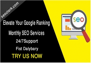 I will elevate your google ranking,  monthly SEO services