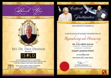 I will design an attractive award certificate for you