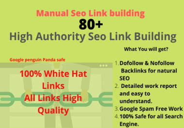 I will do SEO in google manual high authority backlinks high da 90+ guaranteed