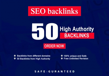 Build High quality 50 SEO backlinks manual link building