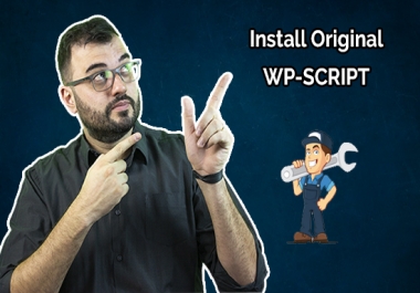 I will install an original wp-script in your wordpress