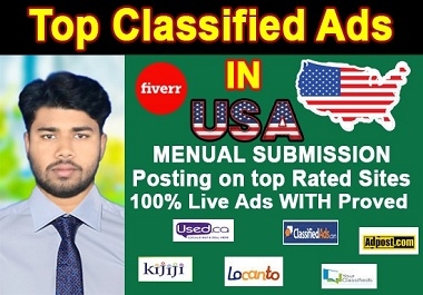 I will provide 50 classified ad posting on high usa ad site