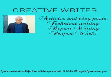 I will do technical report and article writing.