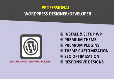 I will create professional responsive WordPress website