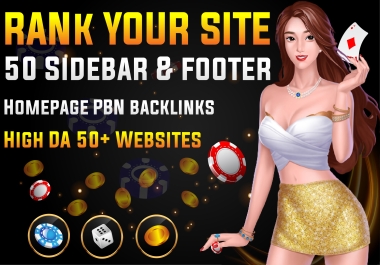50 Permanent Sidebar-blogroll-footer PBN Backlinks - DA 50+ casino judi poker thai etc