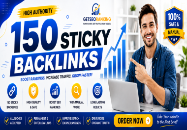 Build Manual 150 PBN Sticky Backlinks to Improve Website Authority on Google with indexing